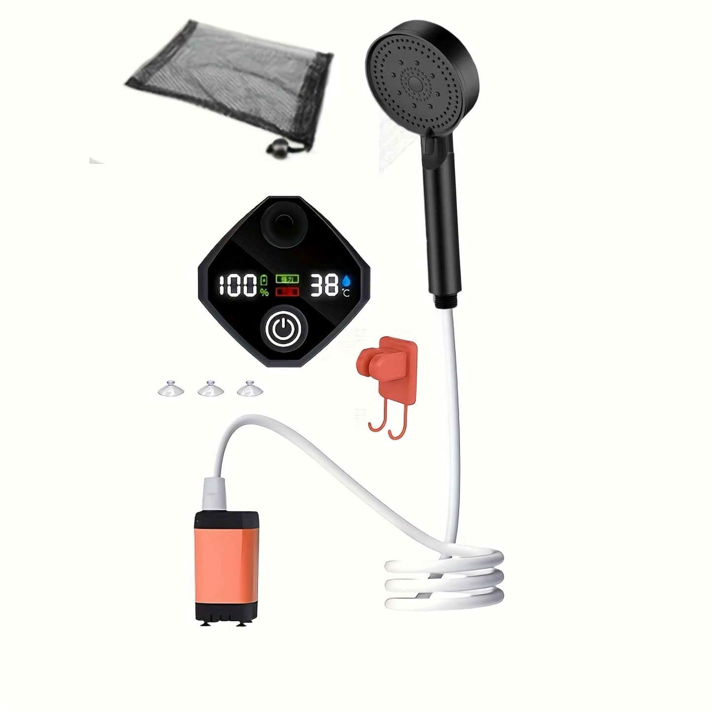 Electric Shower Pump - Portable, USB Rechargeable for Outdoor Use