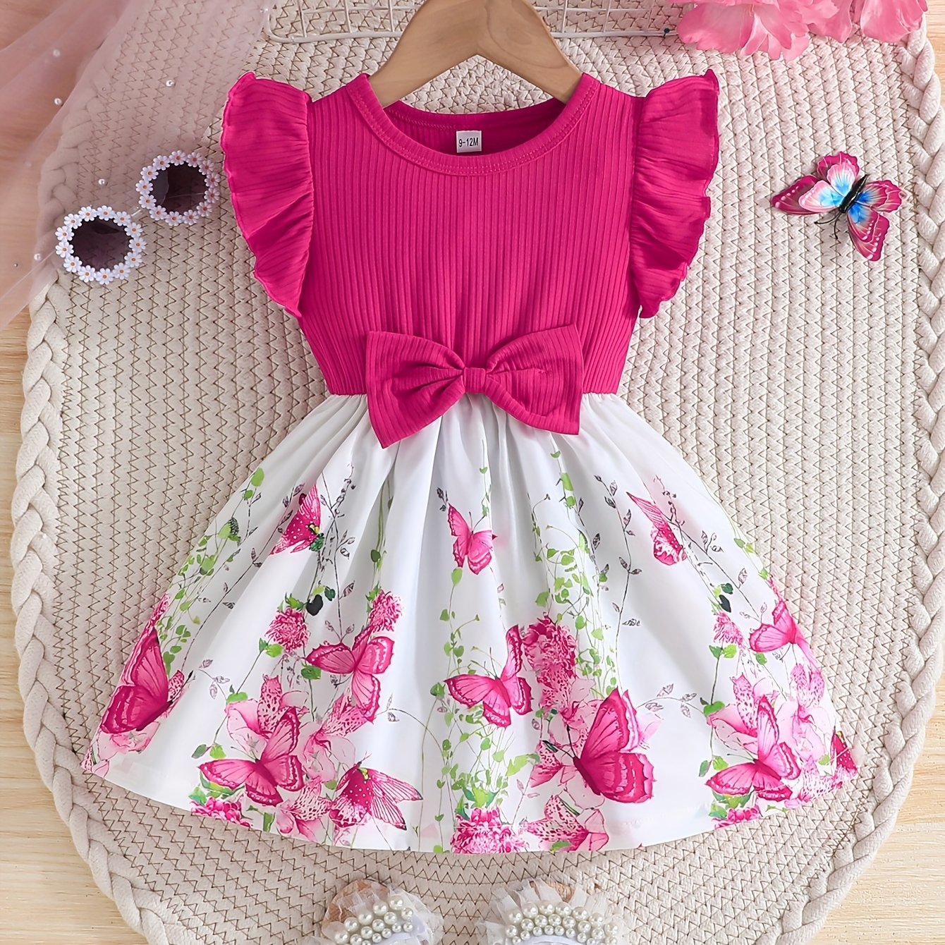 Floral Ruffle Sleeve Dress 