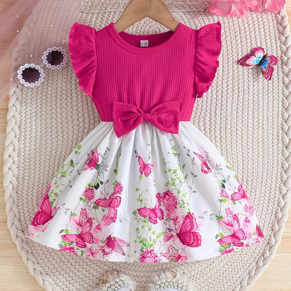 Floral Ruffle Sleeve Dress 