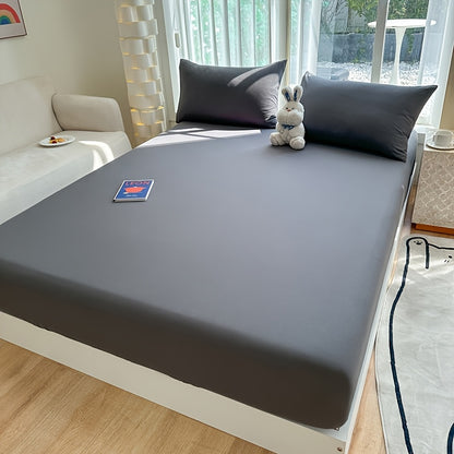 1pc A new Light Beige-friendly soft and comfortable fitted sheet suitable for bedroom mattress protection cover