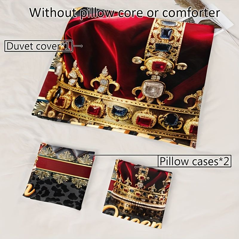 Leopard Print Quilt Cover Set - Stylish Home Decor,  Polyester