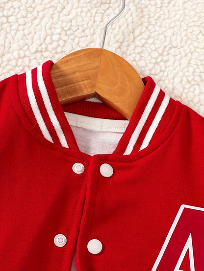 Boys 2 pcs Knit Baseball Suit - Stylish Fall/Winter Wear