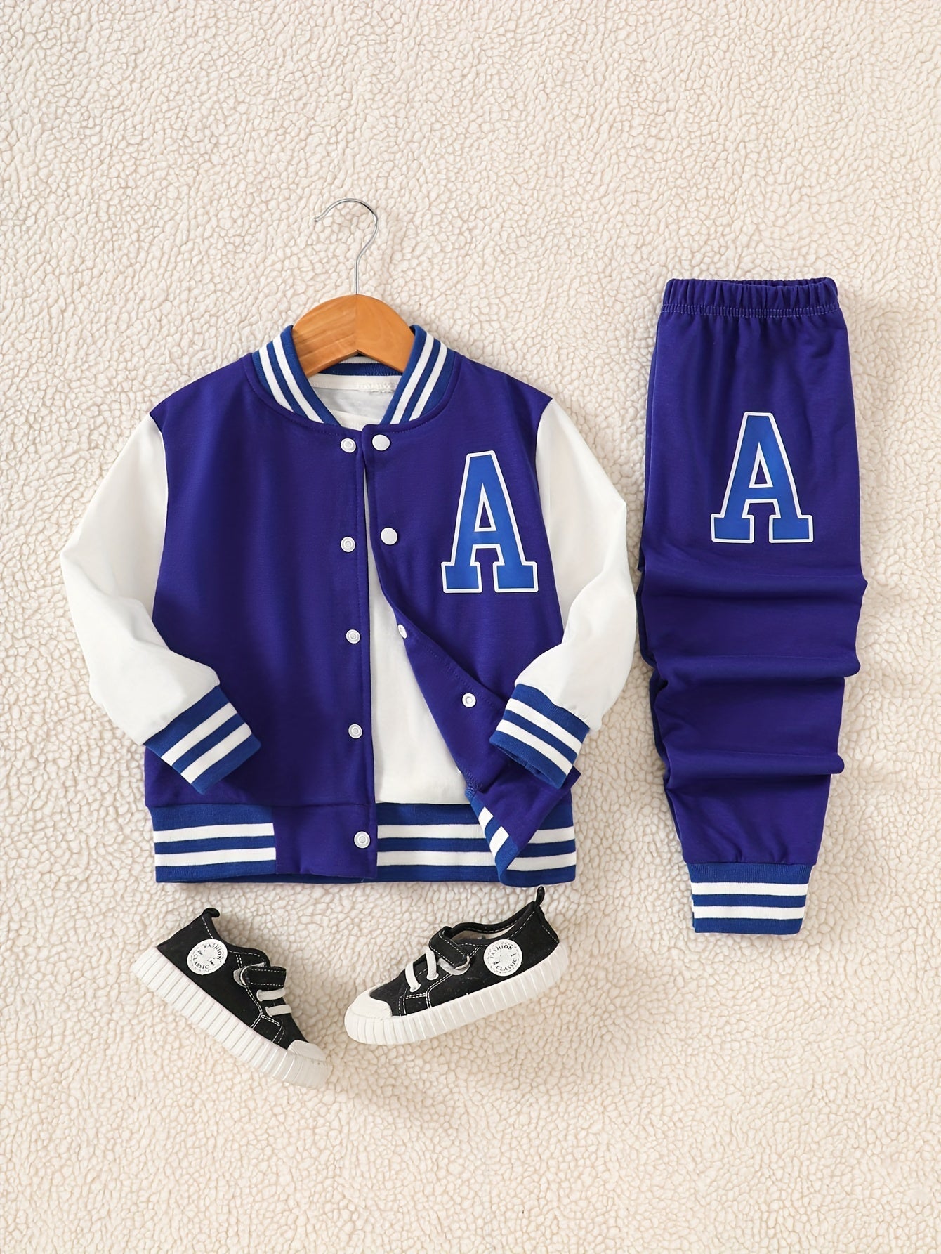Boys 2 pcs Knit Baseball Suit - Stylish Fall/Winter Wear