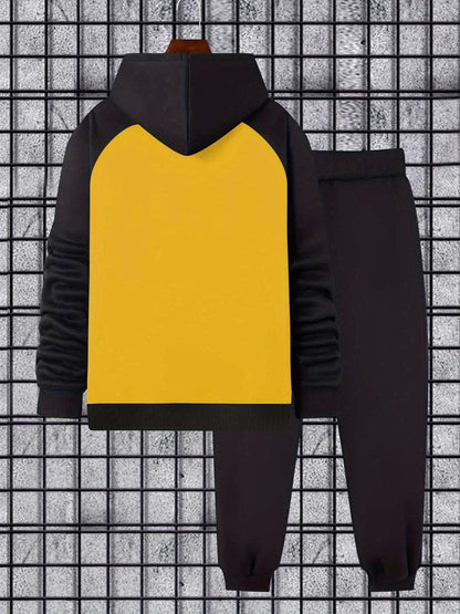 Men Sporty Hoodie and Sweatpants Set