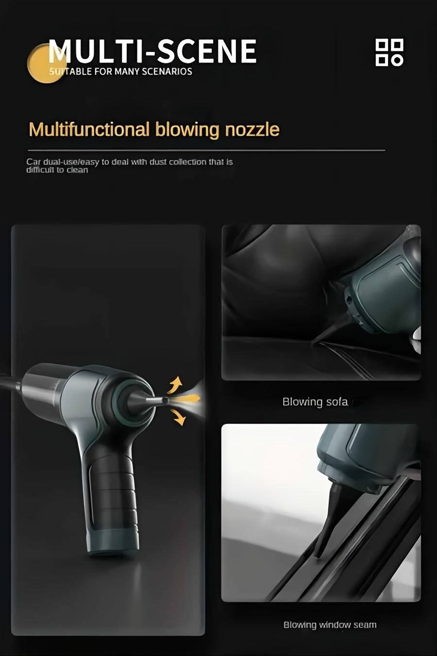 Three In One Wireless Vacuum Cleaner for Home & Car Use