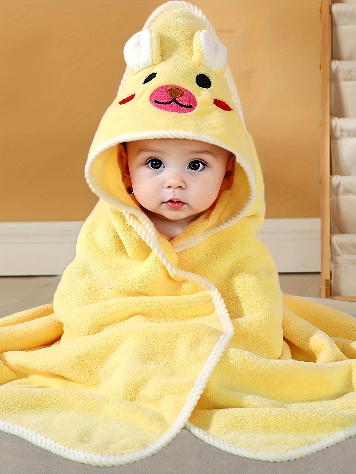 Animal Hooded Baby Bathrobe - Soft & Absorbent for Bath,100% Polyester