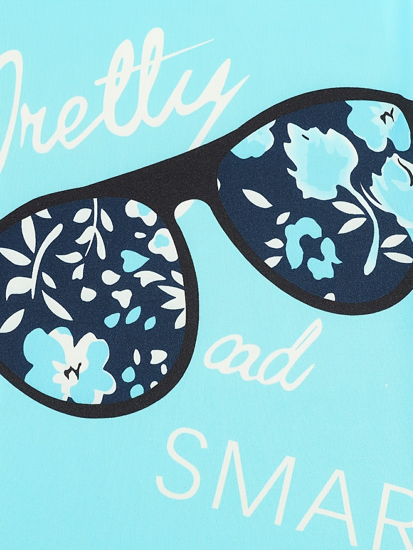 2 pcs Girls Party Outfit - Graphic Tee & Floral Leggings