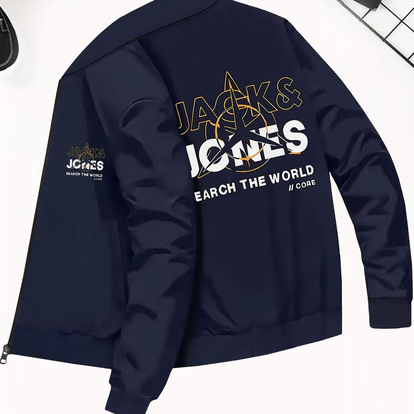 Men Navy Bomber Jacket