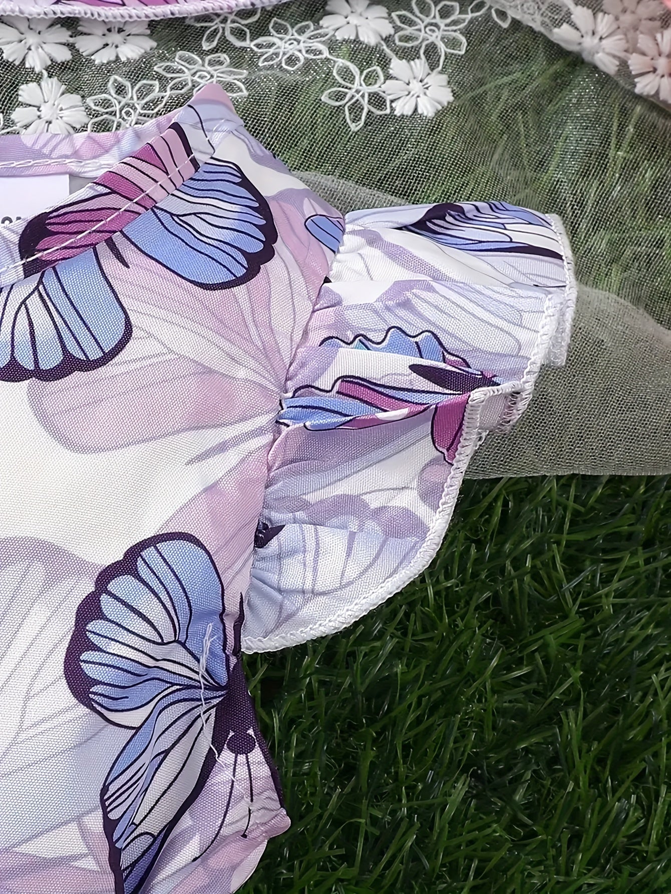 Girls Butterfly Print Dress and Hat Set - Adorable Holiday Outfit