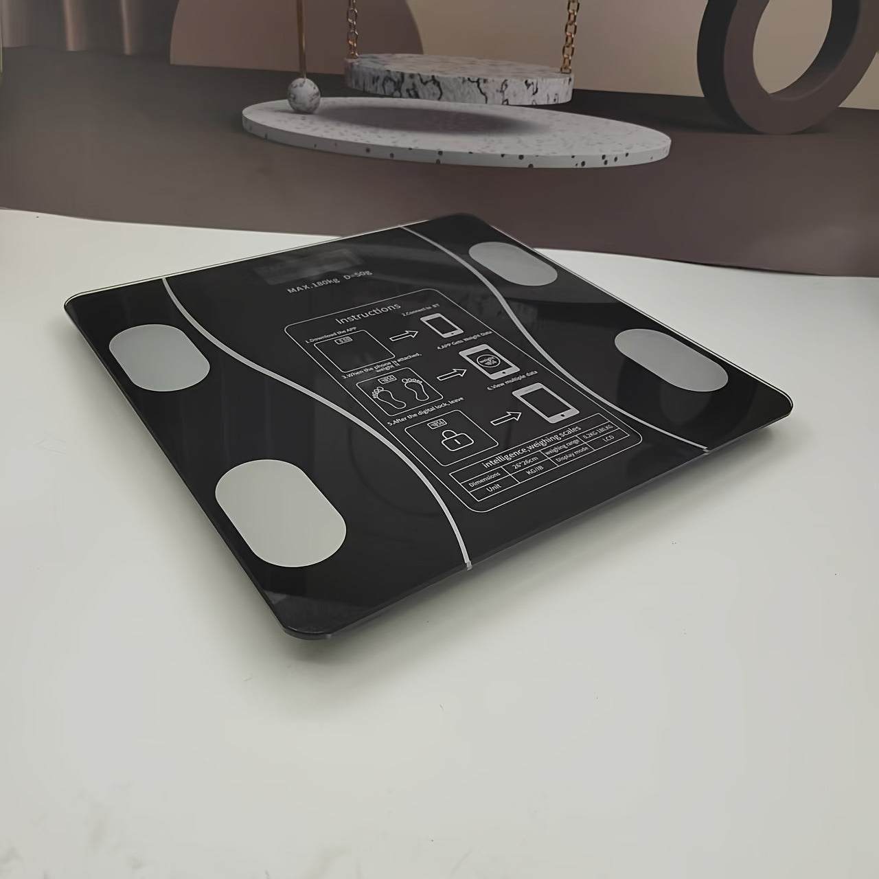 Smart Digital Bathroom Scale - Battery Powered Device