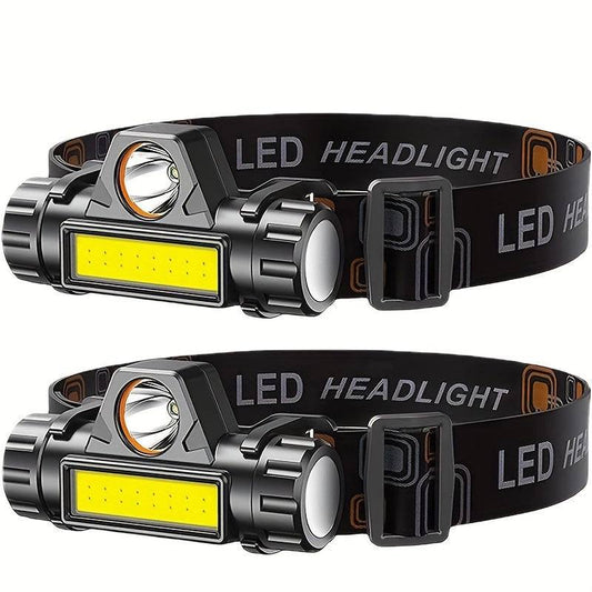 USB Charging Headlight - COB LED for Outdoor and Emergency Use