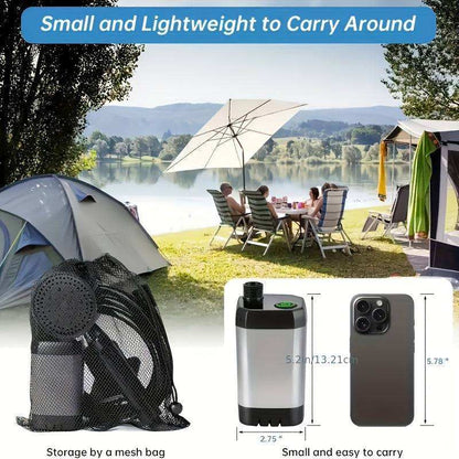 Electric Shower Pump - Portable, USB Rechargeable for Outdoor Use