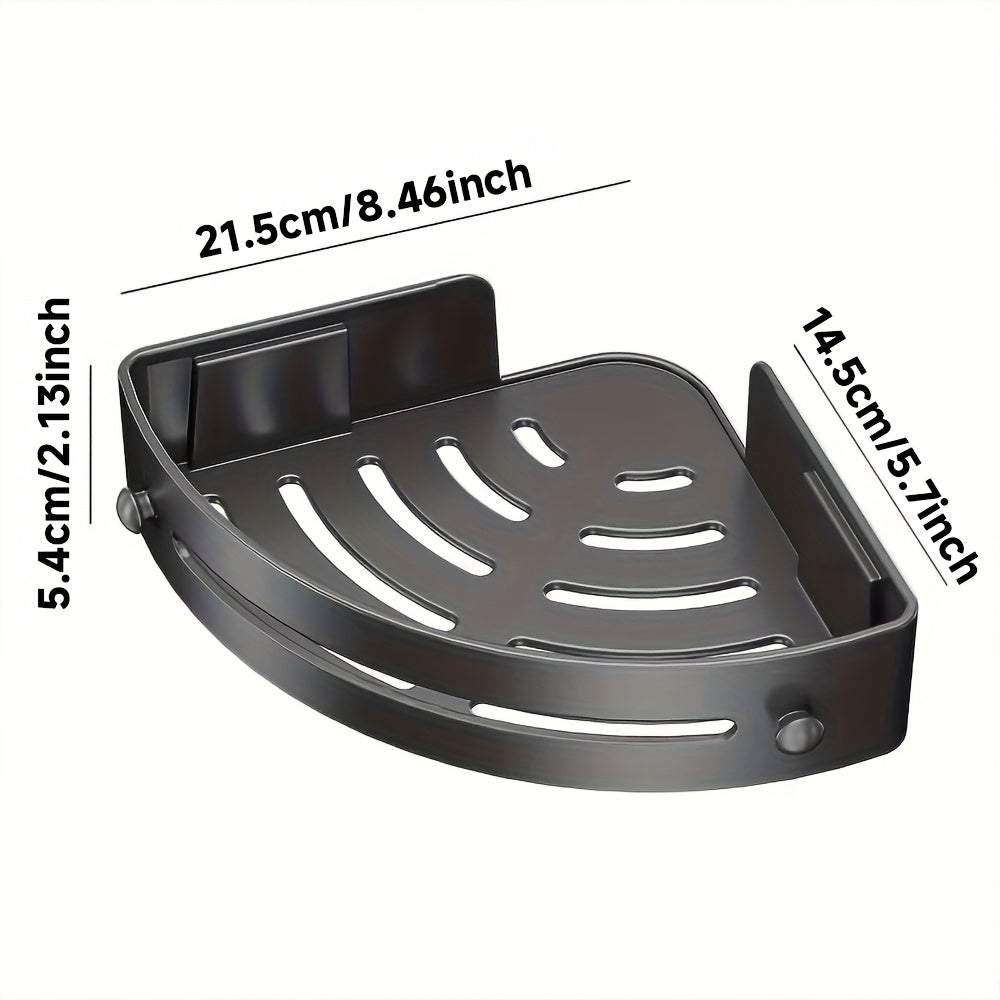 2 pcs Modern No-Drill Corner Shelves - Durable ABS Storage Racks