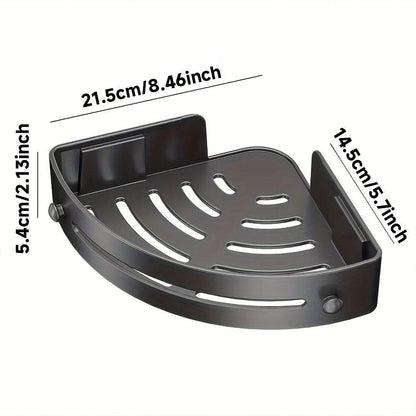 2 pcs Modern No-Drill Corner Shelves - Durable ABS Storage Racks