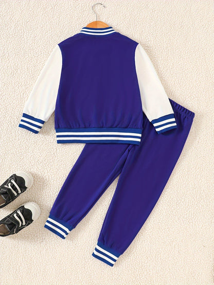 Boys 2 pcs Knit Baseball Suit - Stylish Fall/Winter Wear