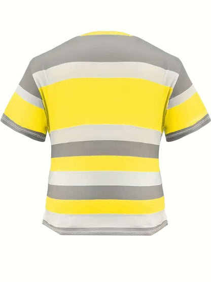 Womens Plus Size Striped T-Shirt 