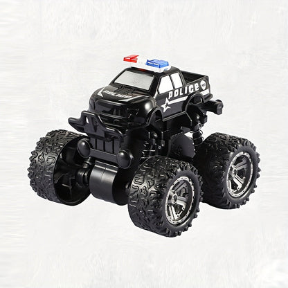 Rotatable Police Car Stunt Vehicle – 4WD Inertial Toy Fun