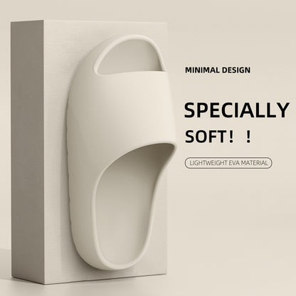 Unisex Soft Slides - Comfortable Indoor/Outdoor Flip-Flops with Non-Slip Textured Sole, Adjustable Ankle Strap, and Arch Support, Beige & Brown, Perfect for Casual Wear, Adjustable Comfort Slippers | Open Toe Design | EVA Mat