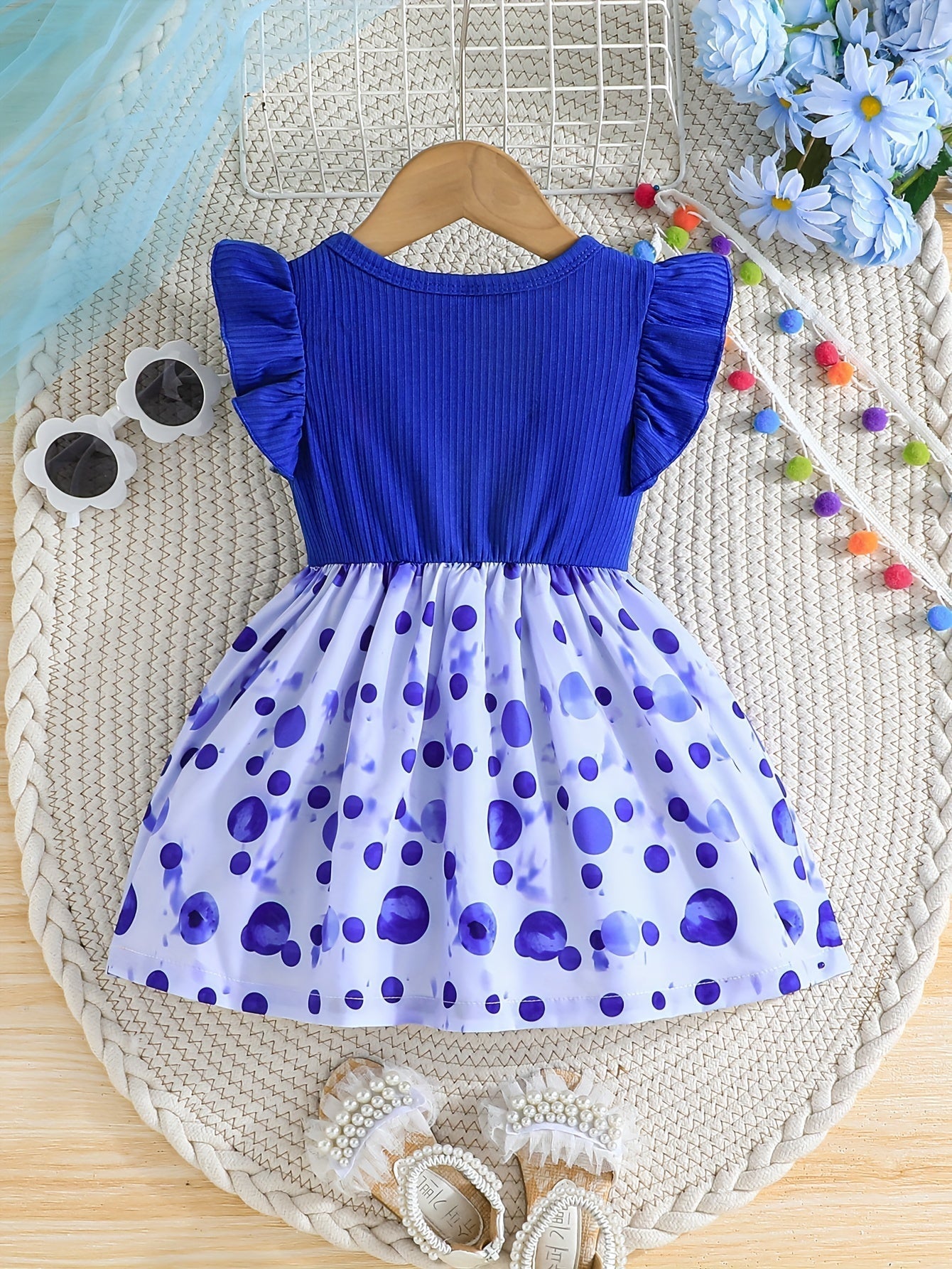 Floral Ruffle Sleeve Dress 