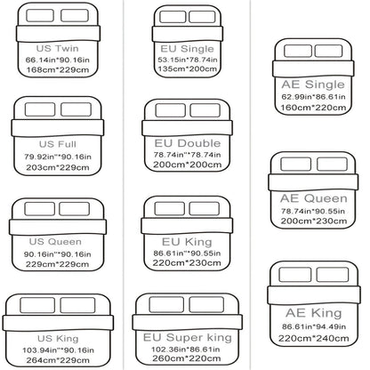 3 pcs Golden Leaf Duvet Cover Set