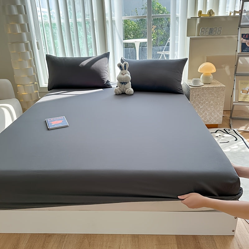 1pc A new Light Beige-friendly soft and comfortable fitted sheet suitable for bedroom mattress protection cover