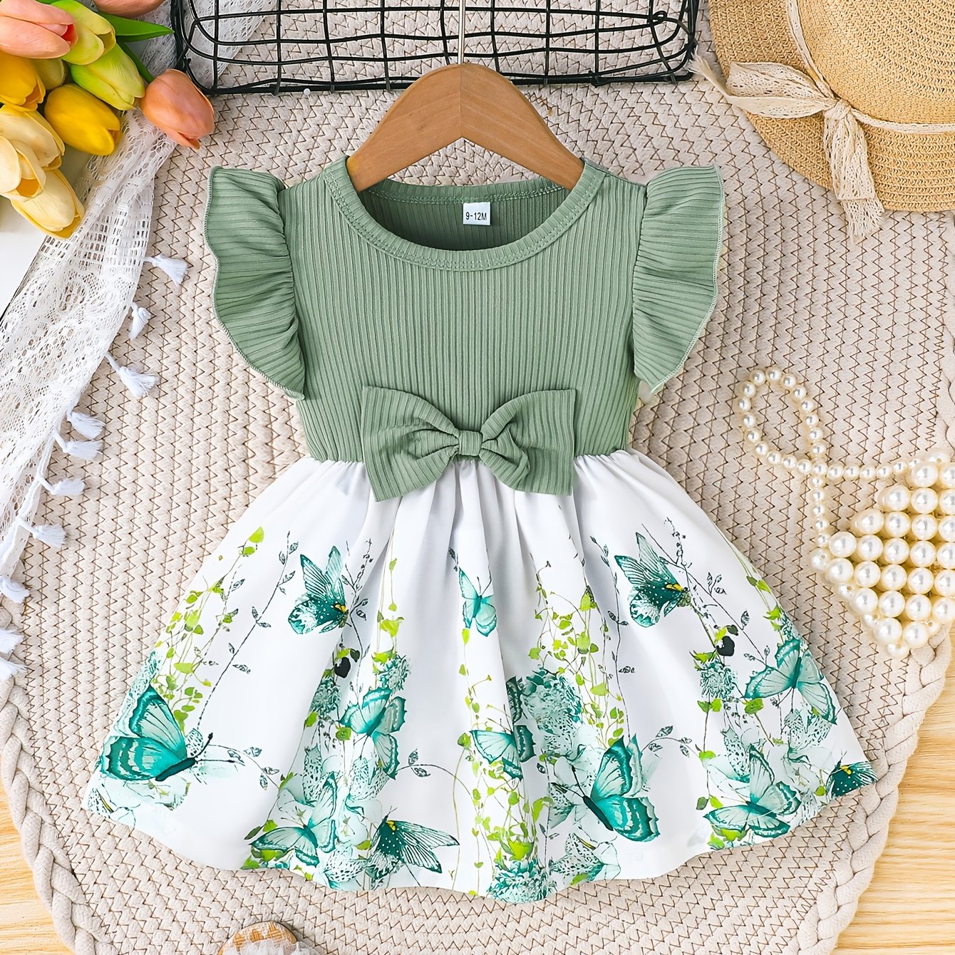Floral Ruffle Sleeve Dress 