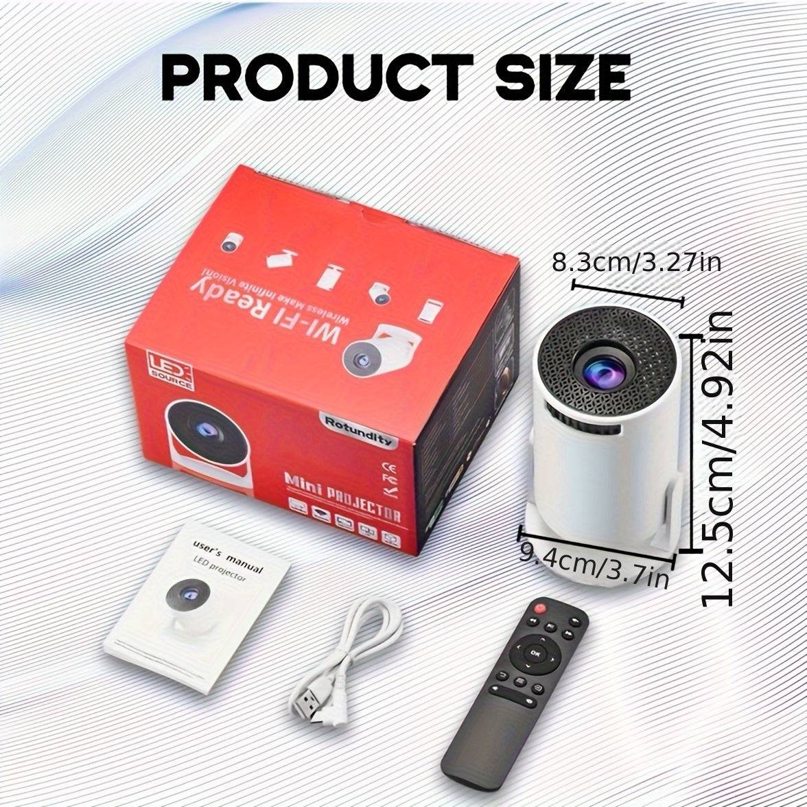 Mini Projector - Rotatable, USB, Built-in Speaker, Office Use