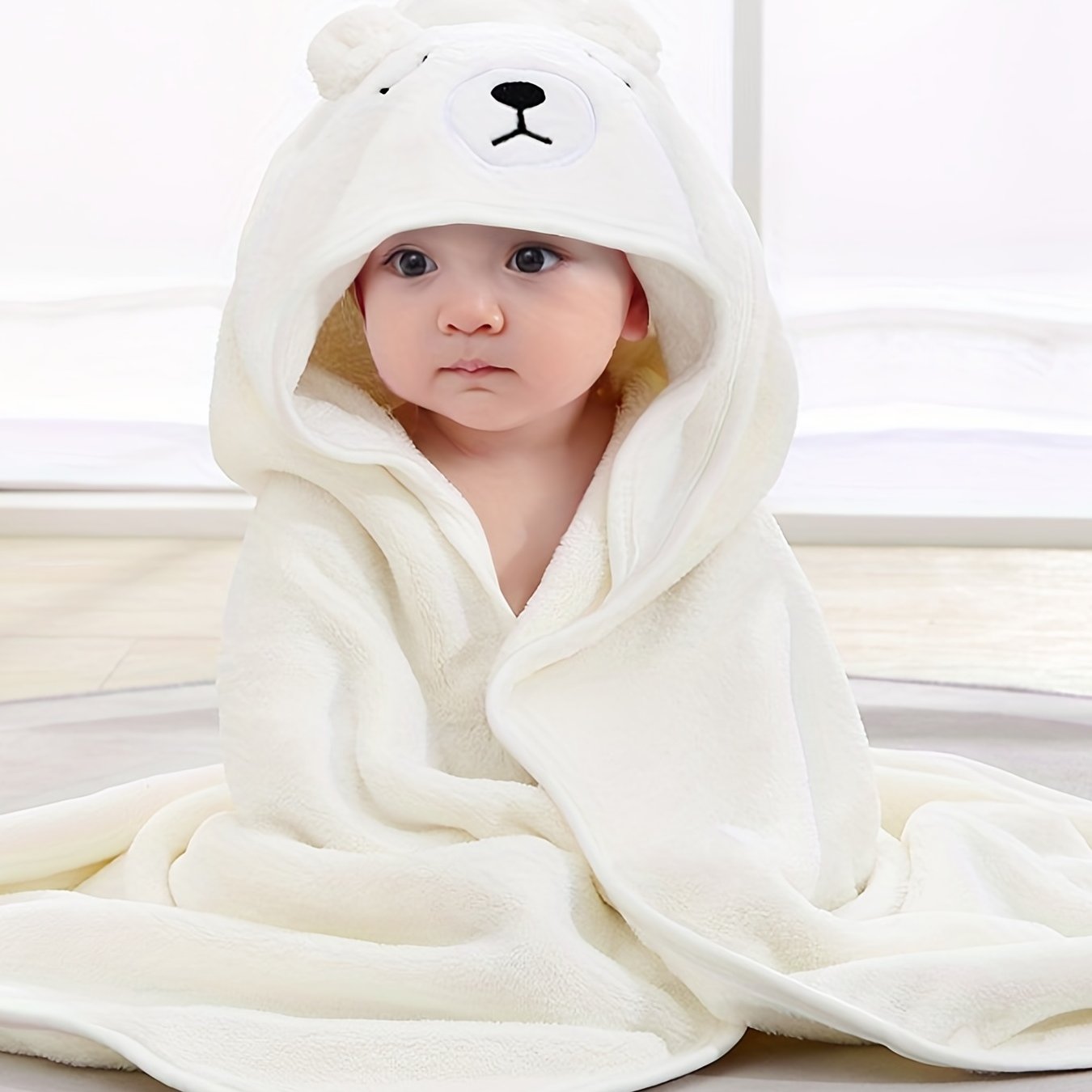 Elephant Hooded Baby Bathrobe and Hat 0-2 Years