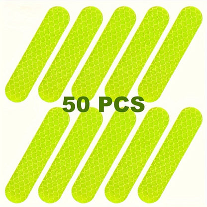 High Visibility Reflective - Waterproof Safety Stickers, 50 pcs