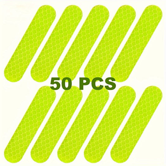 High Visibility Reflective - Waterproof Safety Stickers, 50 pcs