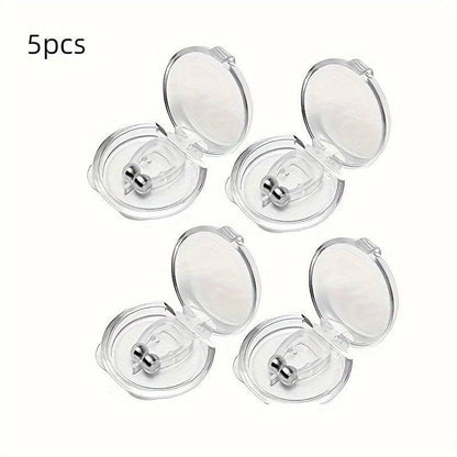 Magnetic Anti-Snoring Device - Silicone Nasal Plug, No Battery