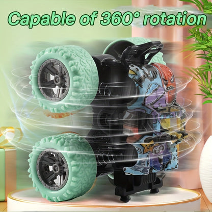 Rotatable Police Car Stunt Vehicle – 4WD Inertial Toy Fun