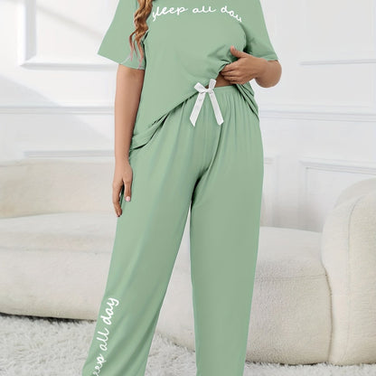 Plus Size Keep All Day Pajama Set - Elegant Comfort Wear