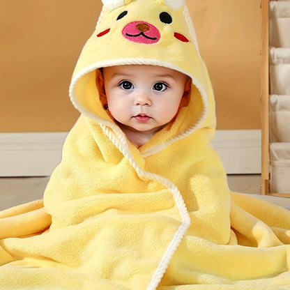 Animal Hooded Baby Bathrobe - Soft & Absorbent for Bath,100% Polyester