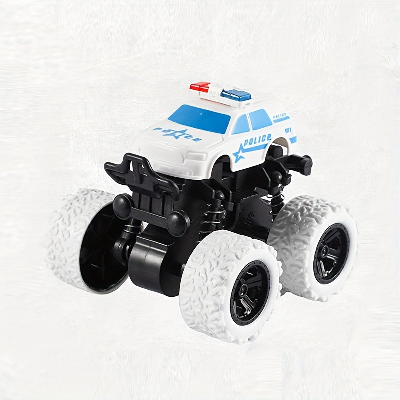 Rotatable Police Car Stunt Vehicle – 4WD Inertial Toy Fun