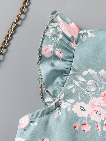 Girls Flutter Sleeve Jumpsuit