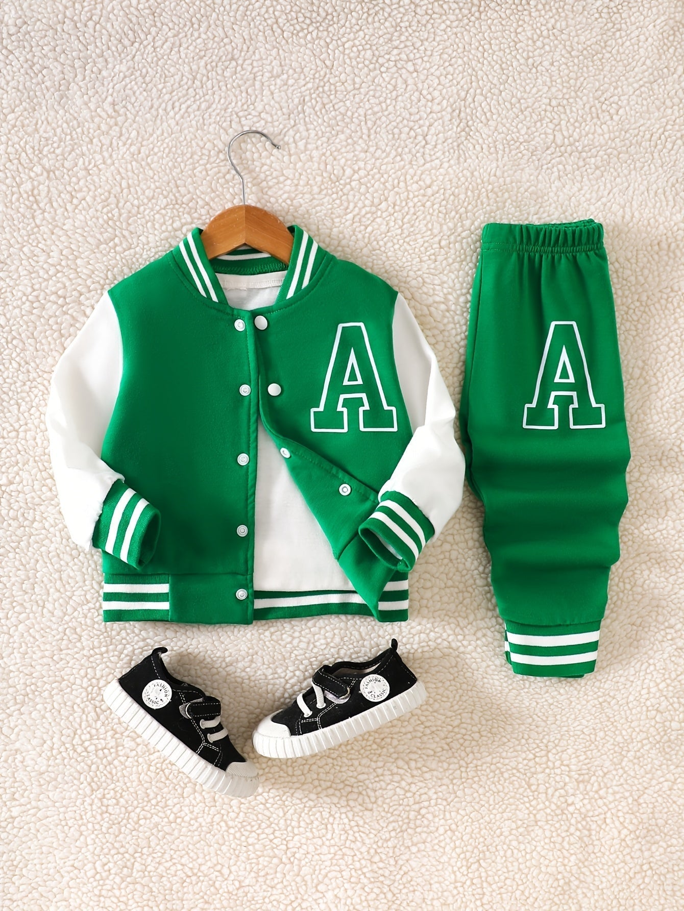 Boys 2 pcs Knit Baseball Suit - Stylish Fall/Winter Wear
