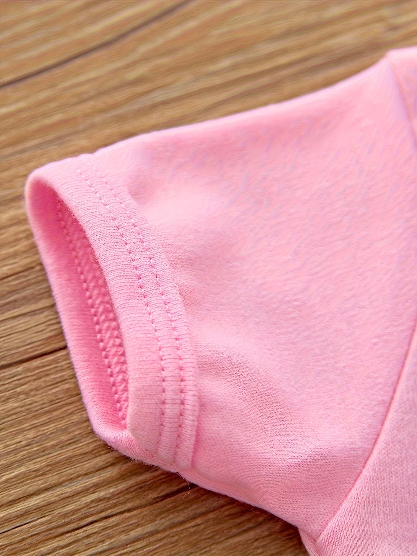 Pink Baby Bodysuit - Soft Polyester Crown & Heart Print Ideal