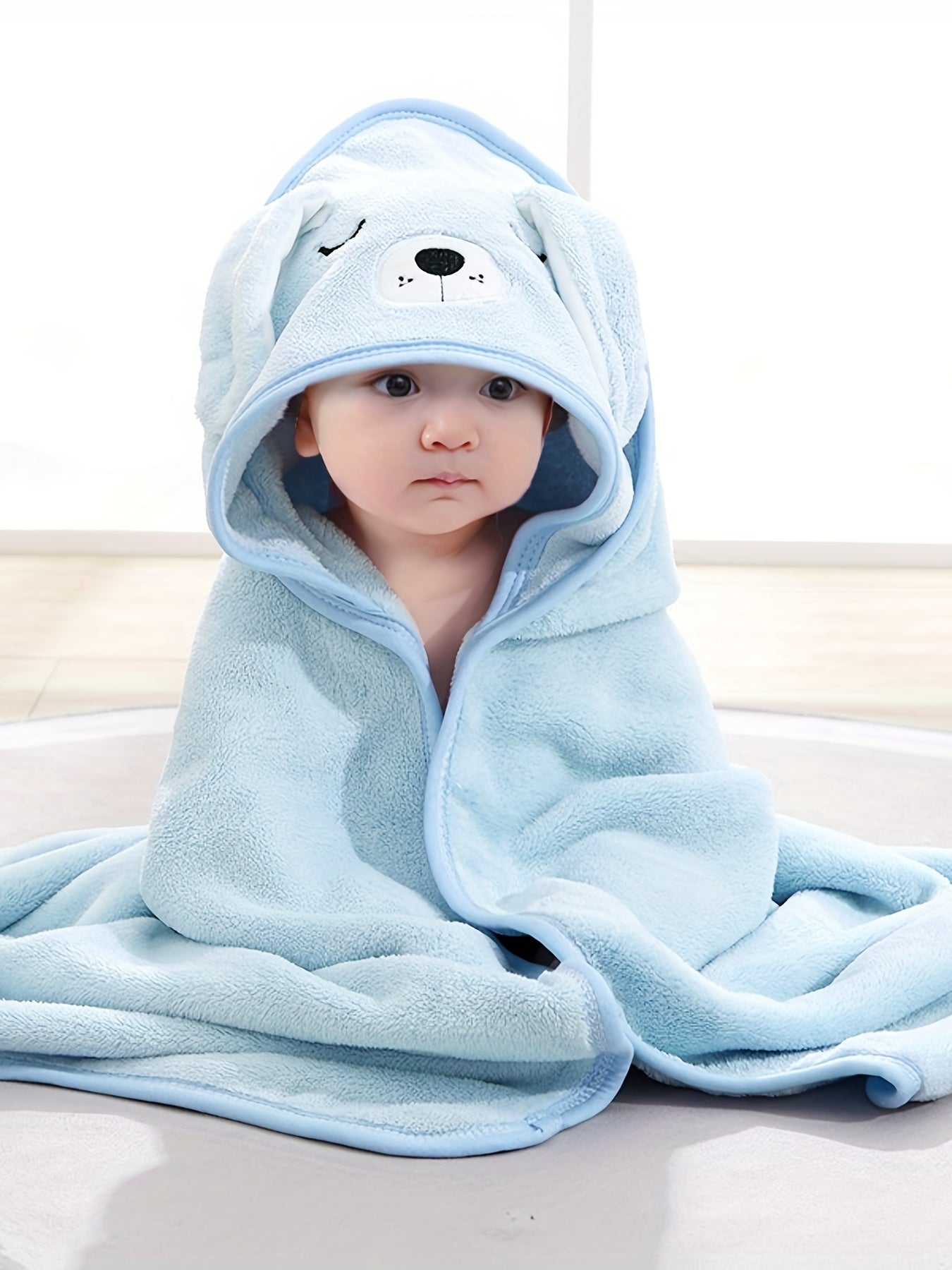 Elephant Hooded Baby Bathrobe and Hat 0-2 Years