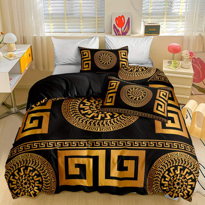 Retro Geometric Quilt Cover Set