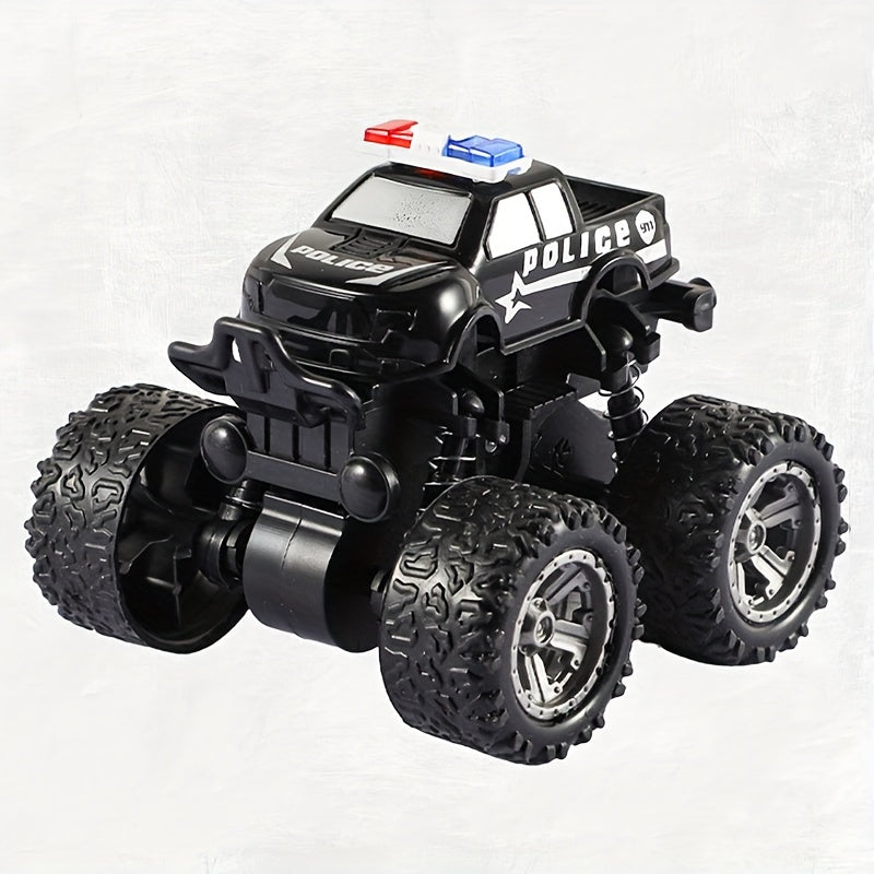 Rotatable Police Car Stunt Vehicle – 4WD Inertial Toy Fun
