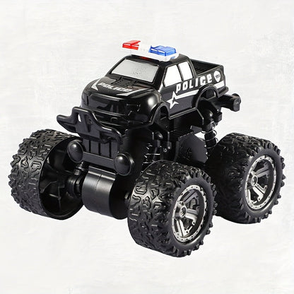 Rotatable Police Car Stunt Vehicle – 4WD Inertial Toy Fun