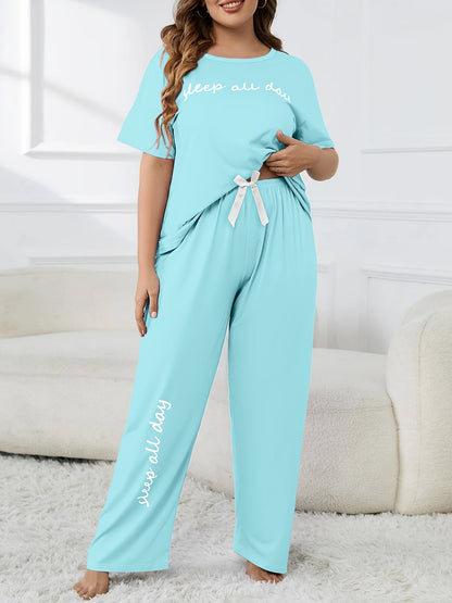 Plus Size Keep All Day Pajama Set - Elegant Comfort Wear