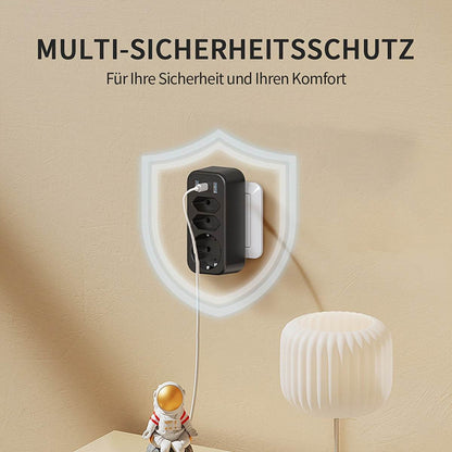 4000W Power Strip - STGAROT, 1 pc, 4 European Outlets, 16A 220-240V