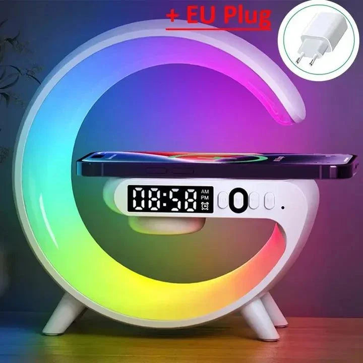 Multifunction Wireless Charger Stand Pad RGB Light Speaker