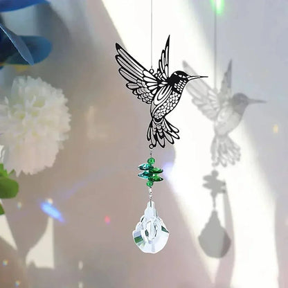 Crystal Hummingbird Suncatcher - Pendant. This is a decoration, metal