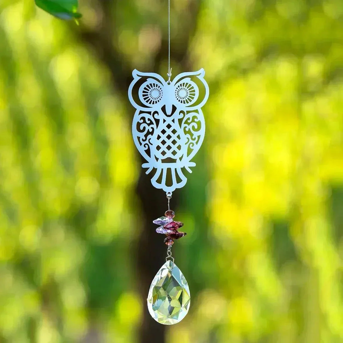 Crystal Hummingbird Suncatcher - Pendant. This is a decoration, metal