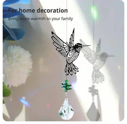 Crystal Hummingbird Suncatcher - Pendant. This is a decoration, metal