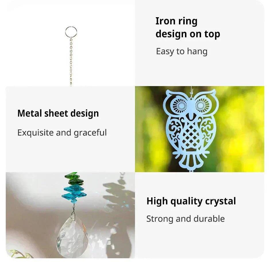 Crystal Hummingbird Suncatcher - Pendant. This is a decoration, metal