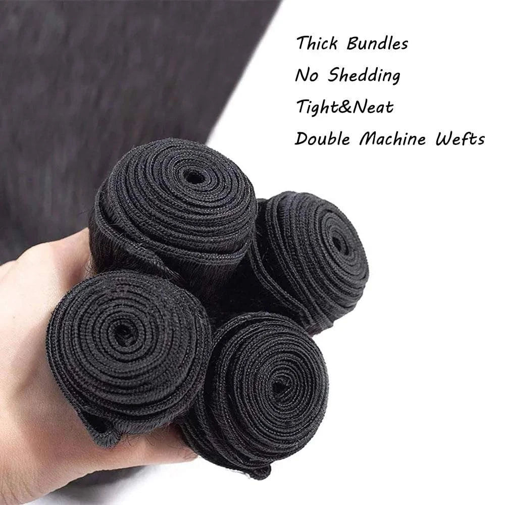 8-32 Inch Bone Straight Human Hair Weave Bundles